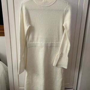 Brand new Ann Taylor Pearl Sweater Dress/ size Medium/ color Snow White